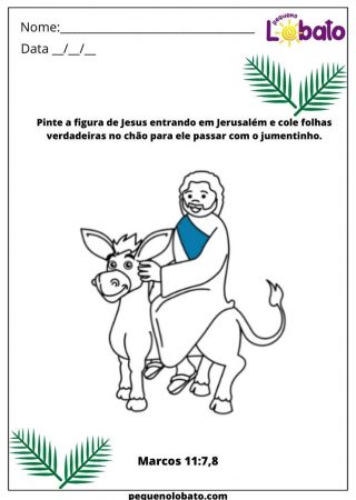 atividade bíblica infantil ramos para imprimir