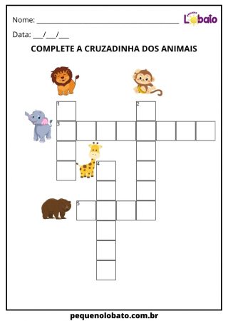 atividade de cruzadinha para alunos com tdah para imprimir