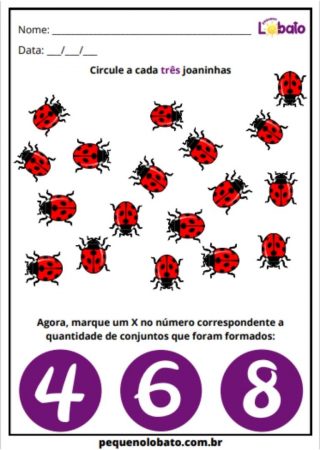 atividade de números para educação infantil
