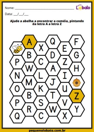 atividade do alfabeto A a Z